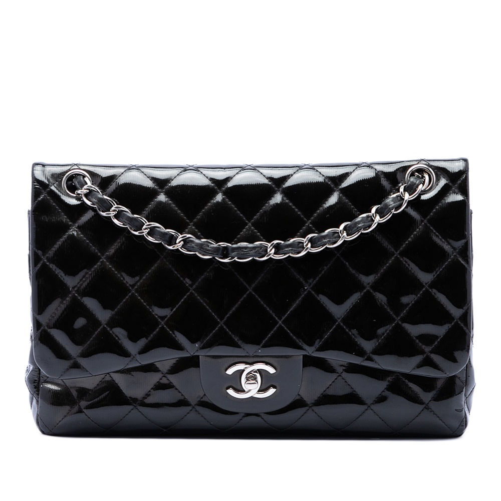 Pre-Loved Chanel Jumbo Classic Patent Double Flap